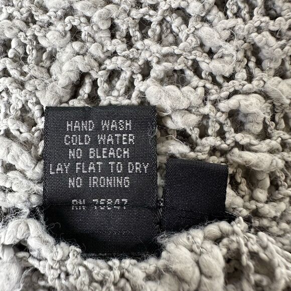 Nomadic Traders Loose Weave Sweater Sz M/L Gray Pullover Layering Slouchy Boho - Picture 7 of 11